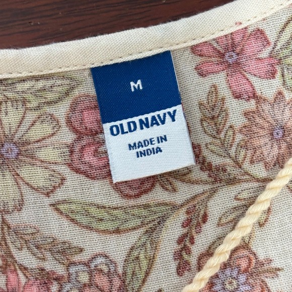 Old Navy Womens Floral Maxi Dress Medium Boho Peasant Prairie Cottagecore - Picture 3 of 8